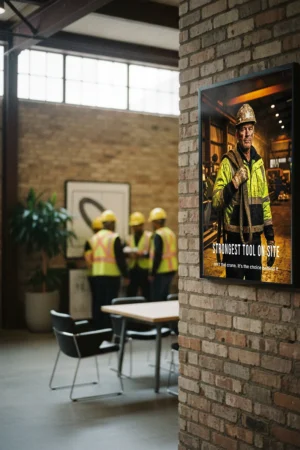 Crane safety decision poster PDF showing an experienced operator emphasizing judgment over machinery