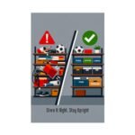 Organized Storage Safety Poster | Safe vs. Unsafe Housekeeping - Image 2