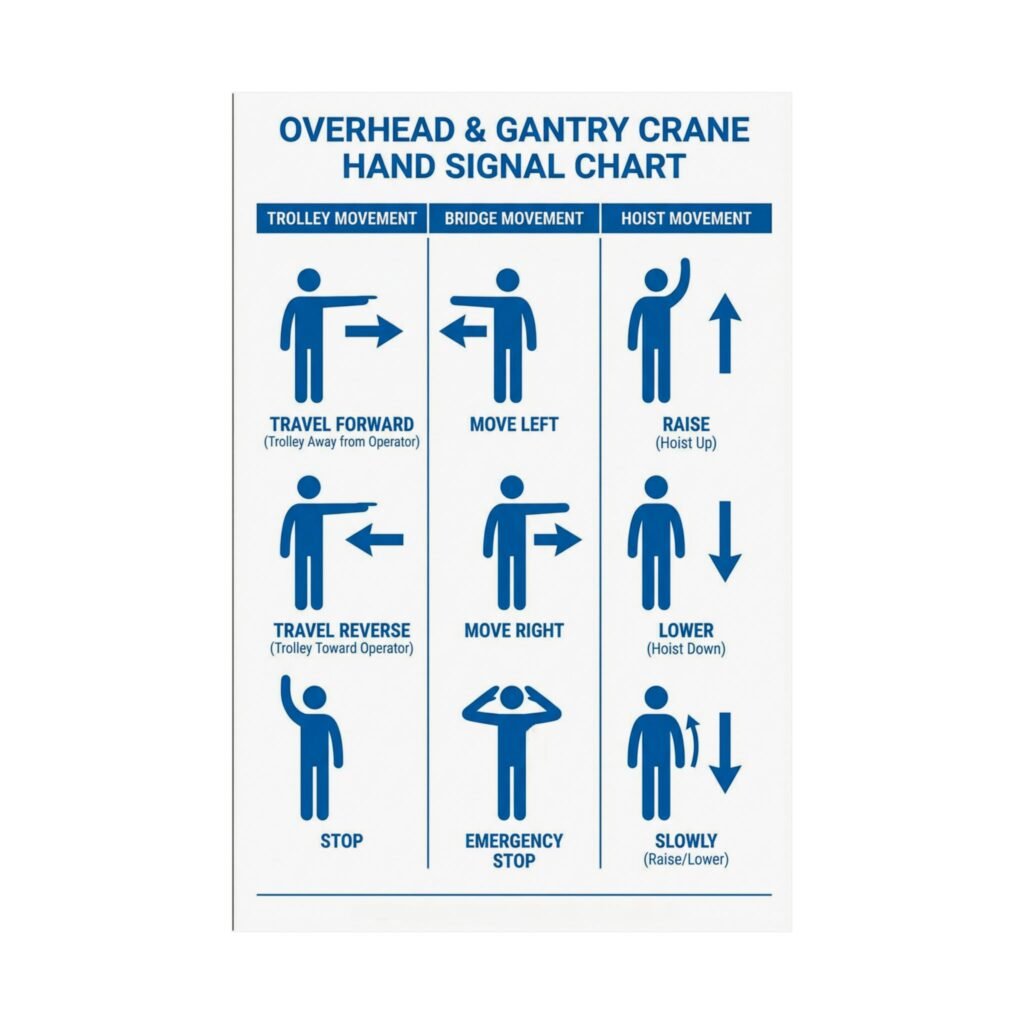 Printable Osha Hand Signal Chart.pdf Overhead & Gantry Crane Hand Signal Chart | Factory Safety Poster ...