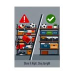 Organized Storage Safety Poster | Safe vs. Unsafe Housekeeping - Image 6