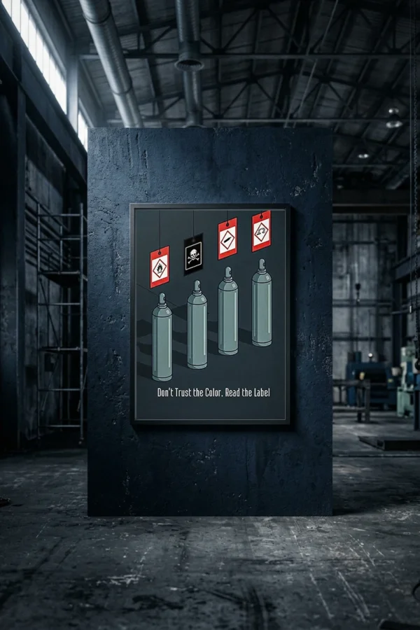 Compressed Gas Cylinder Identification Poster | GHS Safety Poster ...