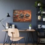 Automotive Engine Trio Framed Poster — Small Block Chevy, Flathead Ford & Early HEMI - Image 7