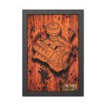 Framed Hemi Engine Poster — Vintage Rust Car Art Print