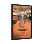 V-Twin Motorcycle Engine Framed Poster — 'Road Warrior Memory' Vintage Bike Wall Art - Image 10