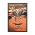 V-Twin Motorcycle Engine Framed Poster — 'Road Warrior Memory' Vintage Bike Wall Art - Image 9