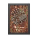Framed Poster — Rusty Flathead Ford Engine Art