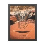 V-Twin Motorcycle Engine Framed Poster — 'Road Warrior Memory' Vintage Bike Wall Art - Image 5