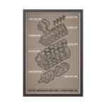 Engine Blueprint Framed Poster — Vintage Exploded Diesel Engine Diagram - Image 5