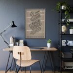 Engine Blueprint Framed Poster — Vintage Exploded Diesel Engine Diagram - Image 7