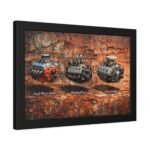 Automotive Engine Trio Framed Poster — Small Block Chevy, Flathead Ford & Early HEMI - Image 2