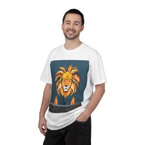 Construction Worker Graphic Tees: A heavyweight lion in a hard hat graphic shirt, representing leadership and trade pride on 2026 job sites.